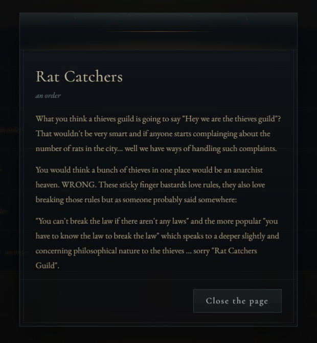 Actual Rat Catchers Guild card